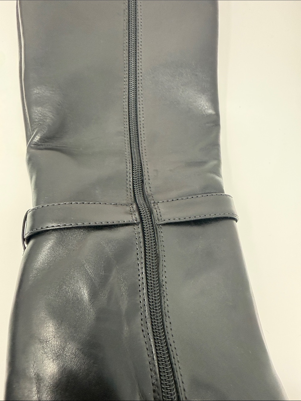 SCHUTZ Black Pointed-Toe Knee Boots with Buckle - Picture 5 of 9
